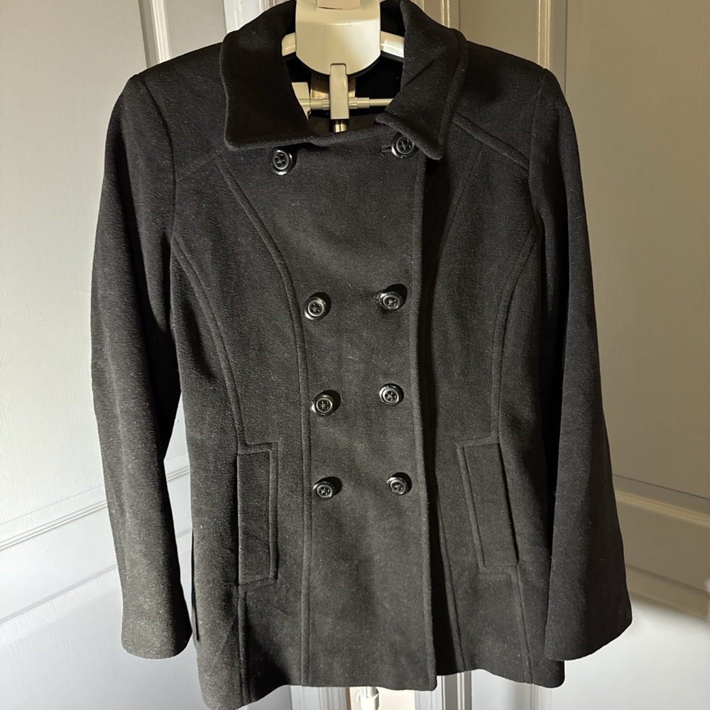 Croft & Barrow Women's Black Pea Coat